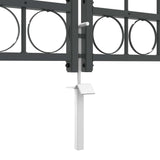 Cancello da Giardino con Parte Superiore Arcuata Grigio