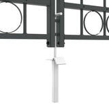 Cancello da Giardino con Parte Superiore Arcuata Grigio