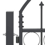 Cancello da Giardino con Parte Superiore Arcuata Assen Grigio