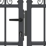 Cancello con Punta a Lancia Grigio 305 x 75 cm Acciaio