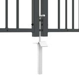 Cancello con Punta a Lancia Grigio 305 x 175 cm Acciaio