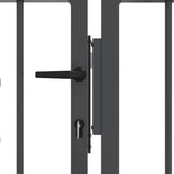 Cancello con Punta a Lancia Grigio 404 x 100 cm Acciaio