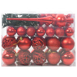 Set di Palle di Natale con 150 LED 61 pcs Rosso Plastica