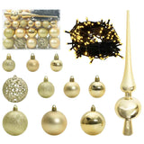 Set di Palle di Natale con 150 LED 61 pcs Oro Plastica
