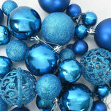 Set di Palle di Natale con 150 LED 61 pcs Blu Plastica