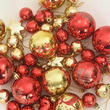 Set di Palle di Natale 40 pcs Oro e Rosso Plastica