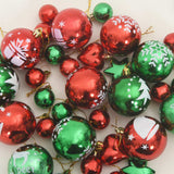 Set di Palle di Natale 40 pcs Rosso e Verde Plastica