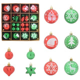 Set di Palle di Natale 40 pcs Rosso e Verde Plastica
