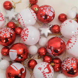 Set di Palle di Natale 40 pcs Rosso e Bianco Plastica