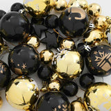 Set di Palle di Natale 40 pcs Nero e Oro Plastica