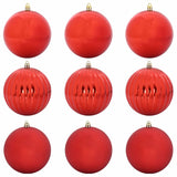 Set di Palle di Natale 9 pcs Rosso Plastica