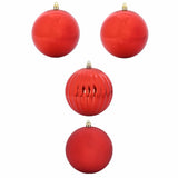 Set di Palle di Natale 4 pcs Rosso Plastica