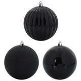 Set di Palle di Natale 3 pcs Nero Plastica