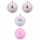Set di Palle di Natale 4 pcs Rosa Plastica
