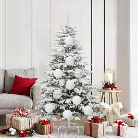 Set di Palle di Natale 9 pcs Bianco Plastica