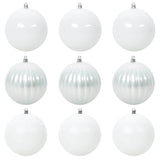 Set di Palle di Natale 9 pcs Bianco Plastica