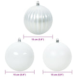 Set di Palle di Natale 9 pcs Bianco Plastica