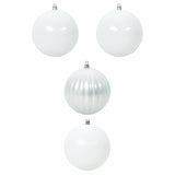Set di Palle di Natale 4 pcs Bianco Plastica