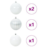 Set di Palle di Natale 4 pcs Bianco Plastica