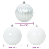 Set di Palle di Natale 4 pcs Bianco Plastica