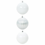 Set di Palle di Natale 3 pcs Bianco Plastica