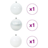 Set di Palle di Natale 3 pcs Bianco Plastica