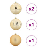 Set di Palle di Natale 4 pcs Oro Plastica