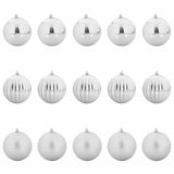 Set di Palle di Natale 15 pcs Argento Plastica