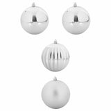 Set di Palle di Natale 4 pcs Argento Plastica