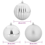 Set di Palle di Natale 4 pcs Argento Plastica