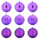 Set di Palle di Natale 9 pcs Lillà Plastica