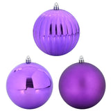Set di Palle di Natale 3 pcs Lillà Plastica