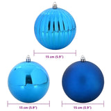 Set di Palle di Natale 9 pcs Blu Plastica