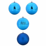 Set di Palle di Natale 4 pcs Blu Plastica