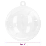 Set di Palle di Natale 50 pcs Trasparente  5 cm