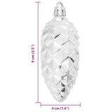 Palla di pino di Natale 40 pcs Argento Plastica