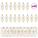Palla di pino di Natale 40 pcs Champagne Plastica