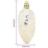 Palla di pino di Natale 40 pcs Champagne Plastica