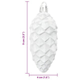 Palla di pino di Natale 40 pcs Bianco Plastica