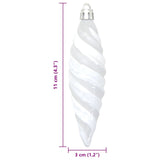 Palla a spirale di Natale 40 pcs Bianco Plastica