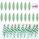 Palla a spirale di Natale 40 pcs Verde Plastica