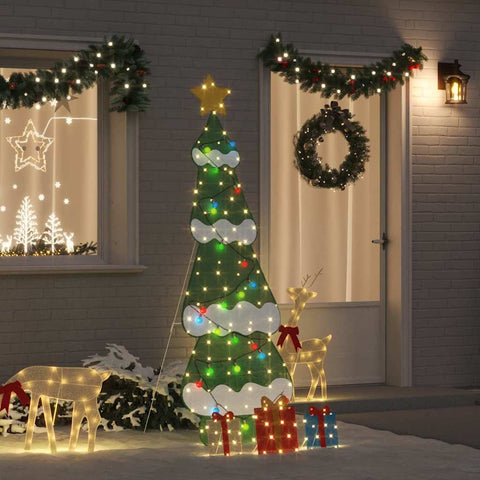 Albero di Natale Illuminato con 3 Scatole Regalo 2D Bianco Caldo