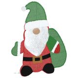 Babbo Natale Illuminato Bianco caldo 62 x 70 cm Tessuto di Lamè