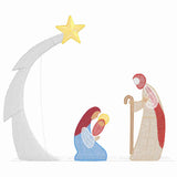 Scena del Presepe Bianco caldo 149 x32 x 127.5 cm Poliestere