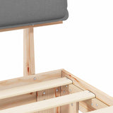 Letto con Testiera Rivestita Grigio chiaro 200 x 200 cm