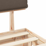 Letto con Testiera Rivestita Talpa 200 x 200 cm Pino massello