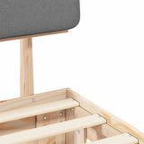 Letto con Testiera Rivestita Grigio chiaro 200 x 200 cm