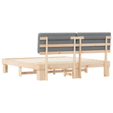 Letto con Testiera Rivestita Grigio chiaro 200 x 200 cm