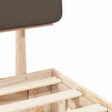 Letto con Testiera Rivestita Talpa 200 x 200 cm Pino massello