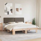 Letto con Testiera Rivestita Talpa 200 x 200 cm Pino massello